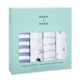 boutique 100% cotton muslin swaddles 4 pack