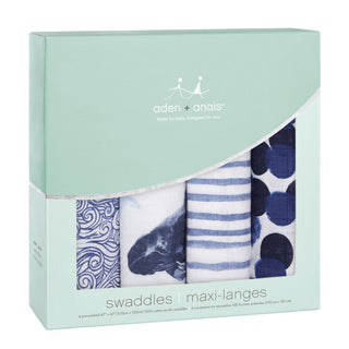 boutique 100% cotton muslin swaddles 4 pack