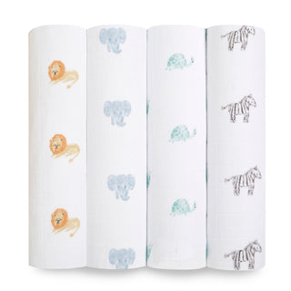 organic cotton muslin swaddles 4 pack