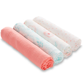 essentials cotton muslin swaddles 4 pack