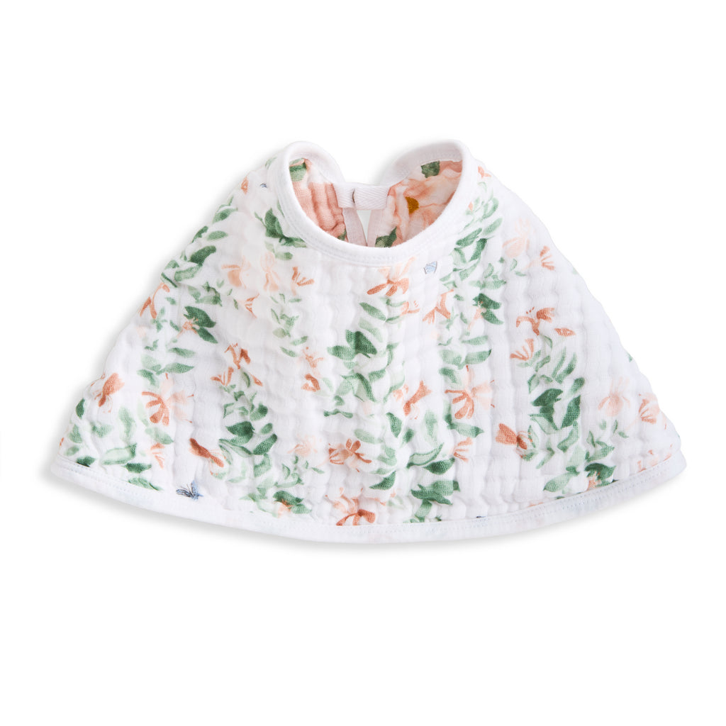 Essentials Cotton Muslin Burpy Bib In Butterfly Garden 