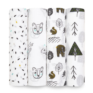 essentials cotton muslin swaddles 4 pack