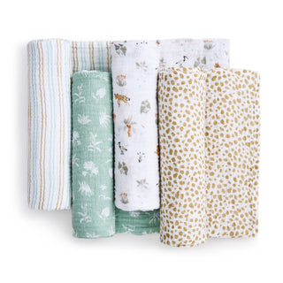 essentials cotton muslin swaddles 4 pack