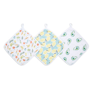 essential cotton muslin washcloths 3 pack