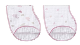 boutique 100% cotton muslin burpy bibs 2 pack