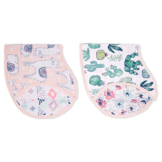 boutique 100% cotton muslin burpy bibs 2 pack