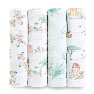 boutique 100% cotton muslin swaddles 4 pack