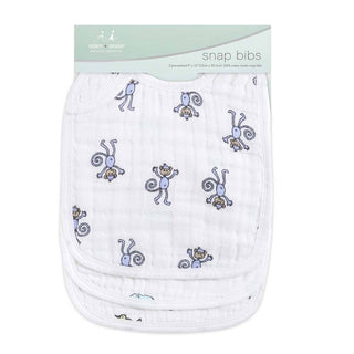 boutique 100% cotton muslin snap bibs 3 pack