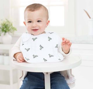 boutique 100% cotton muslin snap bibs 3 pack