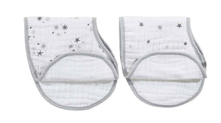 boutique 100% cotton muslin burpy bibs 2 pack