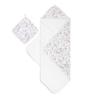 boutique 100% cotton oversized muslin backed towel + washcloth set