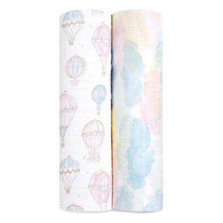 organic cotton muslin swaddles 2 pack