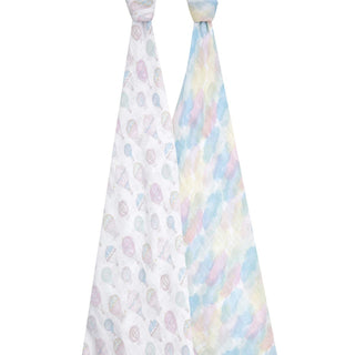 organic cotton muslin swaddles 2 pack