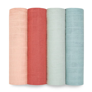 organic cotton muslin swaddles 4 pack