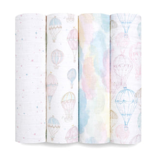 organic cotton muslin swaddles 4 pack