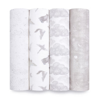 organic cotton muslin swaddles 4 pack