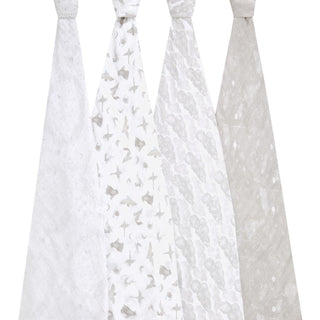 organic cotton muslin swaddles 4 pack