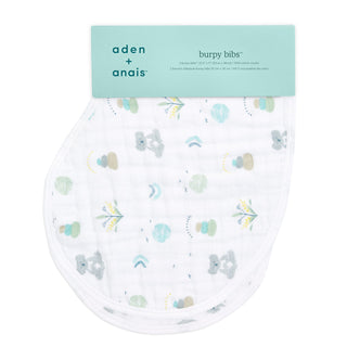 boutique 100% cotton muslin burpy bibs 2 pack