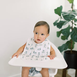 boutique 100% cotton muslin snap bibs 3 pack