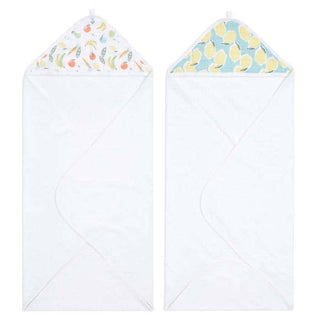 essentials cotton muslin hooded towels 2 pack