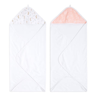 essentials cotton muslin hooded towels 2 pack