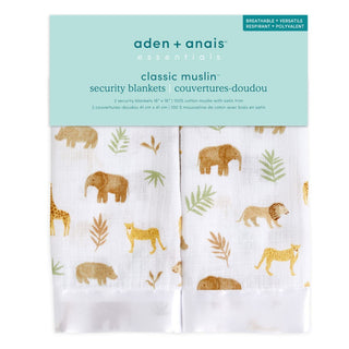 essentials cotton muslin security blankets 2 pack