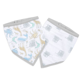 essentials cotton muslin bandana bibs 2 pack