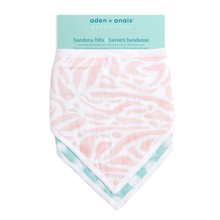 essentials cotton muslin bandana bibs 2 pack