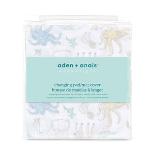 essentials cotton muslin changing pad cover