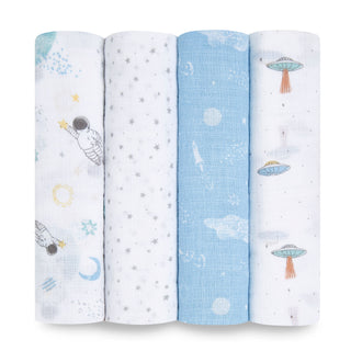 essentials cotton muslin swaddles 4 pack