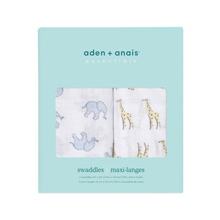 essentials cotton muslin swaddles 2 pack