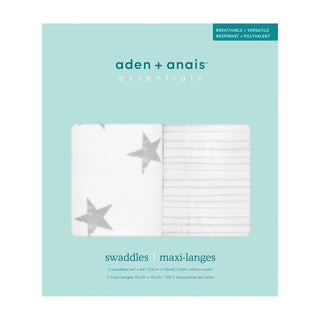 essentials cotton muslin swaddles 2 pack