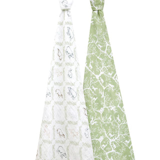 essentials cotton muslin swaddles 2 pack