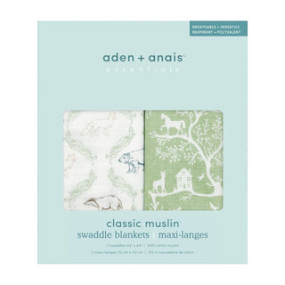 essentials cotton muslin swaddles 2 pack