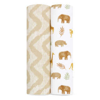 essentials cotton muslin swaddles 2 pack