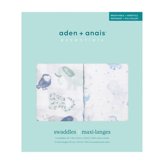 essentials cotton muslin swaddles 2 pack