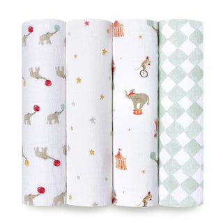 essentials cotton muslin swaddles 4 pack