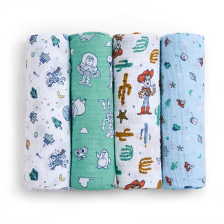 Disney™ essentials cotton muslin swaddles 4 pack