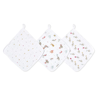 essential cotton muslin washcloths 3 pack