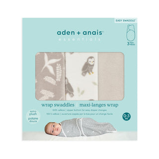 essentials velboa wrap swaddles quick change 3 pack TOG 1.5