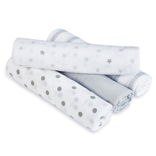 essentials cotton muslin swaddles 4 pack