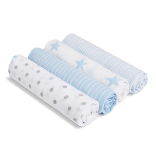 essentials cotton muslin swaddles 4 pack