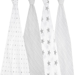 essentials cotton muslin swaddles 4 pack